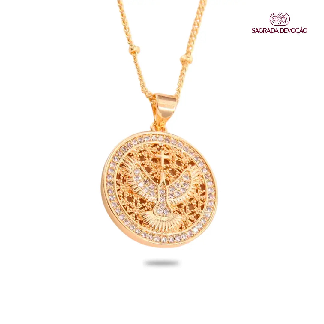 Colar Espirito Santo - Folheado a Ouro