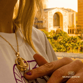 [COMPRE 1 LEVE 2] Colar Aura Nossa Senhora Aparecida Dupla Face | Zircônia Premium Ouro 14K