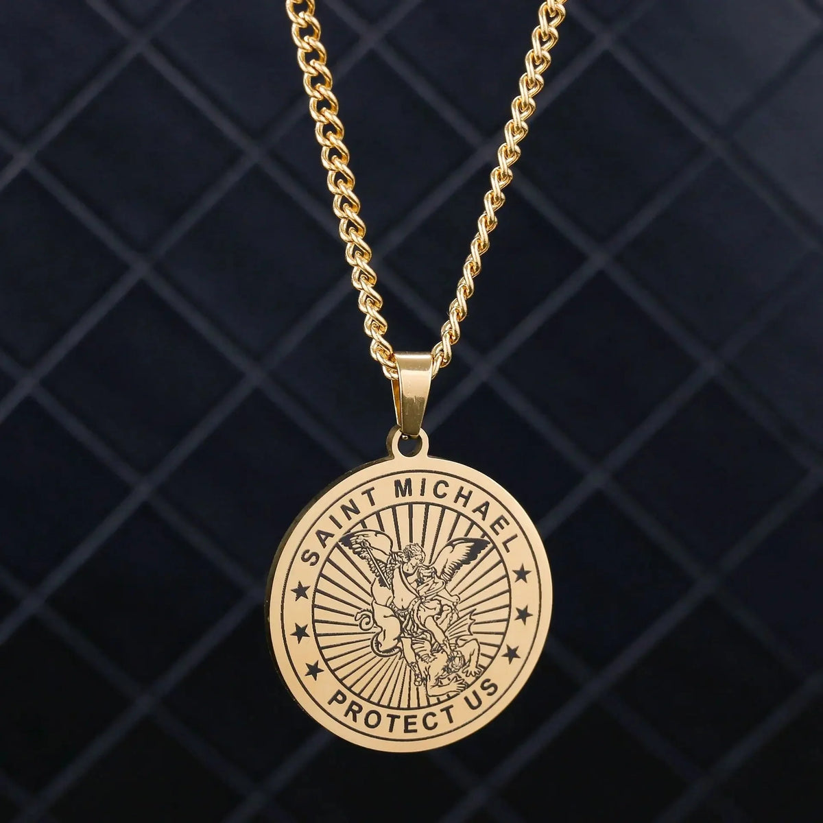 Colar São Miguel Arcanjo Ouro e Prata