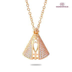 Colar de Nossa Senhora Aparecida - Zircônias Premium