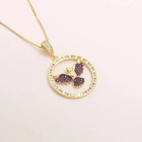 Colar Espirito Santo - Pedras Zircônia Vermelho