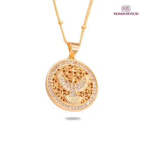 Colar Espirito Santo -  Folheado a Ouro