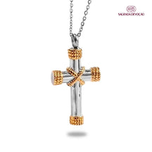 Colar Cruz com Corda Amarrada