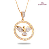 Colar Espirito Santo com Pedras Zircônia